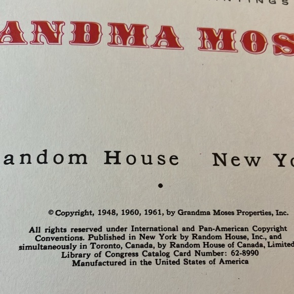 Vintage 1961THE NIGHT BEFORE CHRISTMAS ILLUSTRATED BY GRANDMA MOSES HARDCOVER - Picture 10 of 17